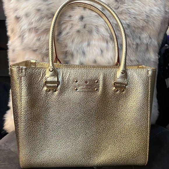 kate spade Bags Kate Spade Gold Metallic Tote Nwot Poshmark